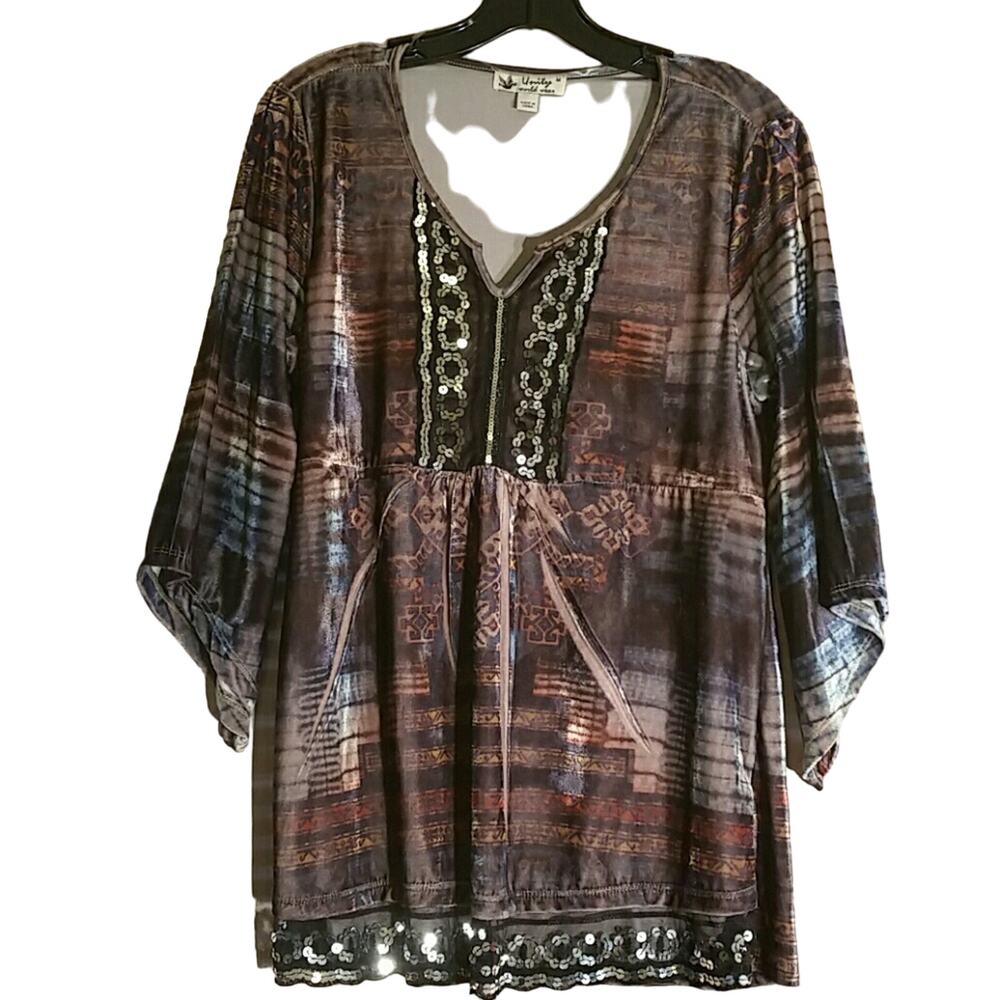 Unity World Wear Multi-color Blouse. M